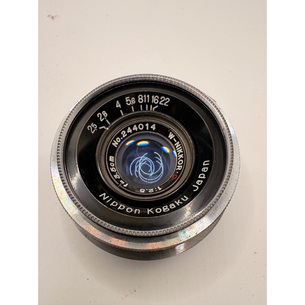 Nippon Kogaku W-NIKKOR C 3.5cm f2.5 Lens for Nikon S Mount Serial 244014